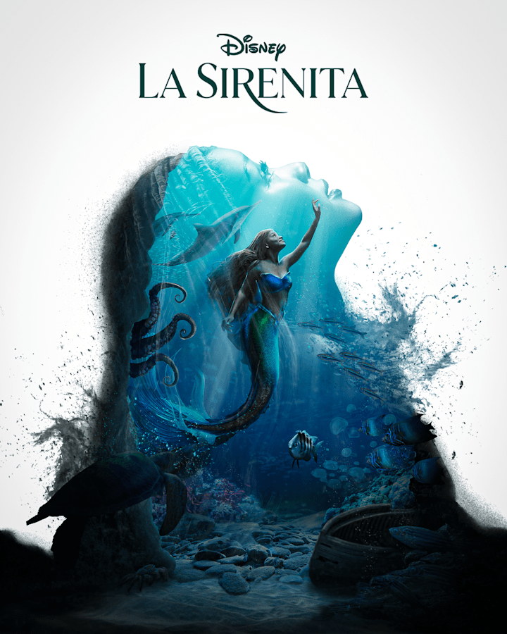 Cover image for Little Mermaid Poster Design Photomontage