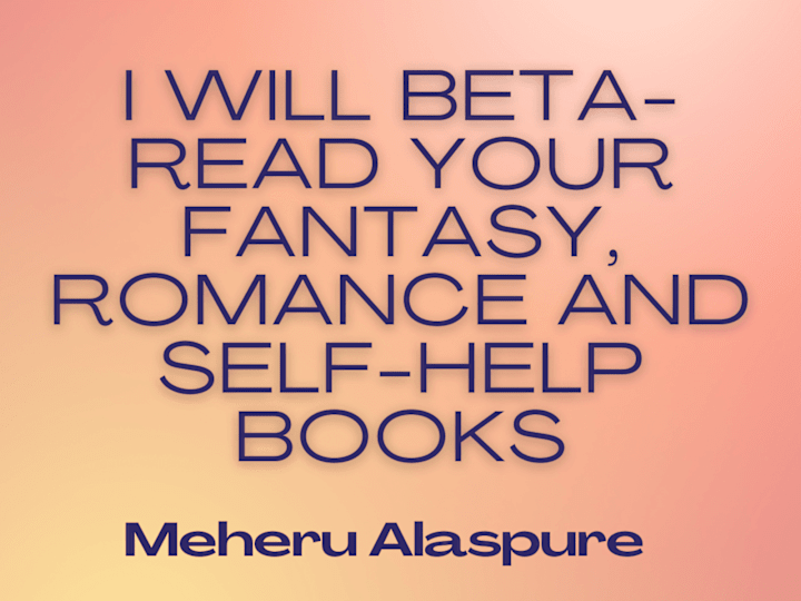 Cover image for Fantasy / Romance / Self-help Beta Reading 