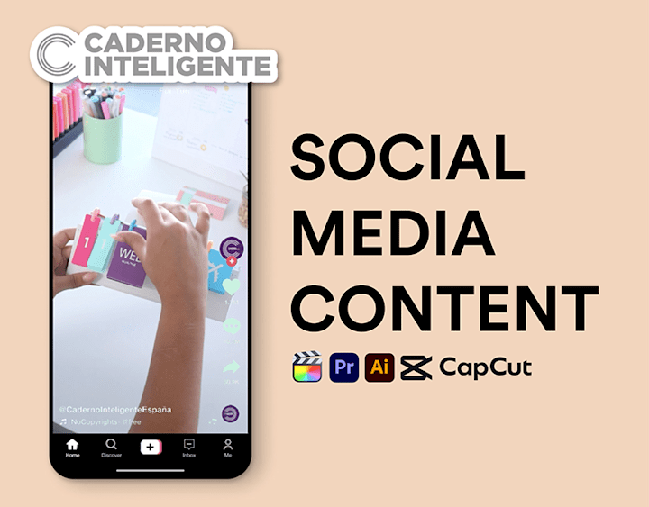 Cover image for Social Media Content for Caderno Inteligente (PT/ES) :: Behance