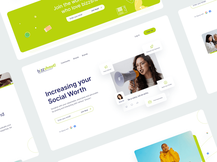 Cover image for bizzshout: Landing Page Design