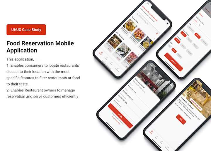 Cover image for UI/UX Case Study for Food Reservation Mobile Application