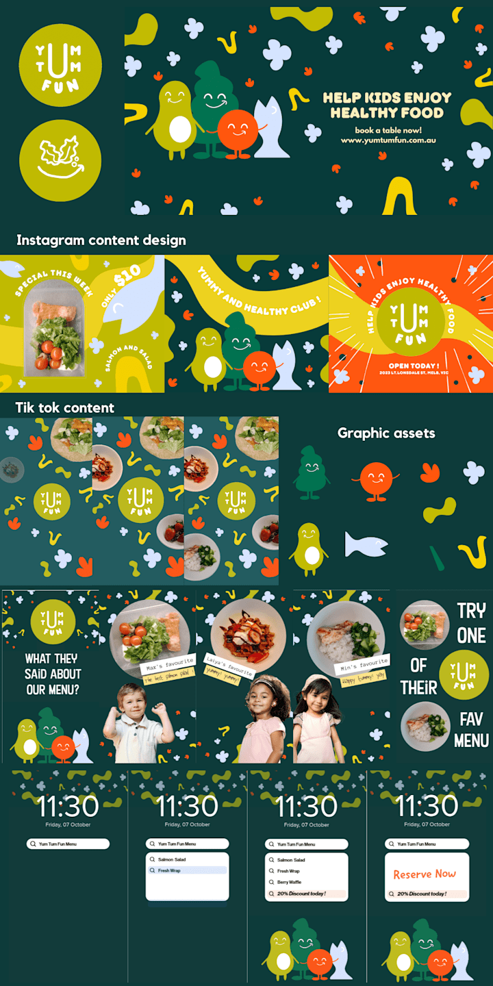 Cover image for 
Yum Tum Fun Branding and Social Media Content