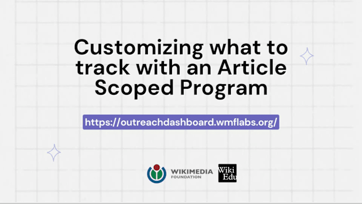 Cover image for Customizing what to track with an Article Scoped Program