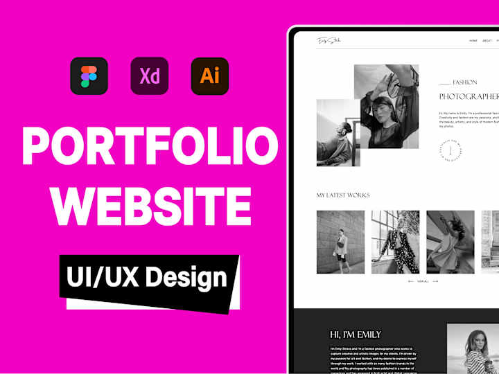 Cover image for I create portfolio website UI UX design with Figma