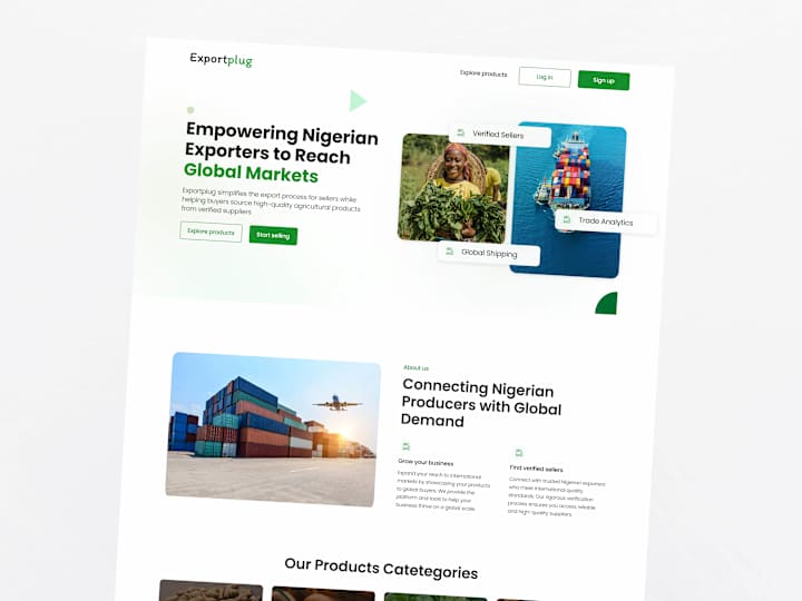 Cover image for Exportplug Landing Page
