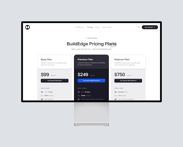 Cover image for BuildEgde Pricing Section Design