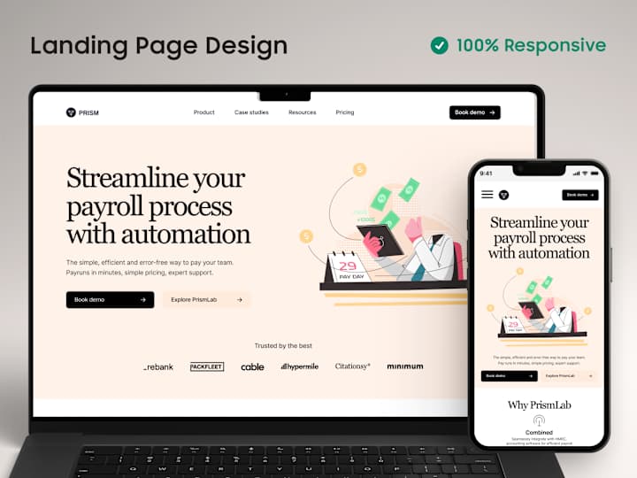 Cover image for Clean SaaS Landing Page Design