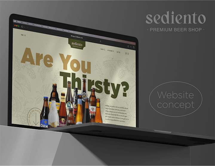 Cover image for sediento · PREMIUM BEER SHOP · Website concept :: Behance