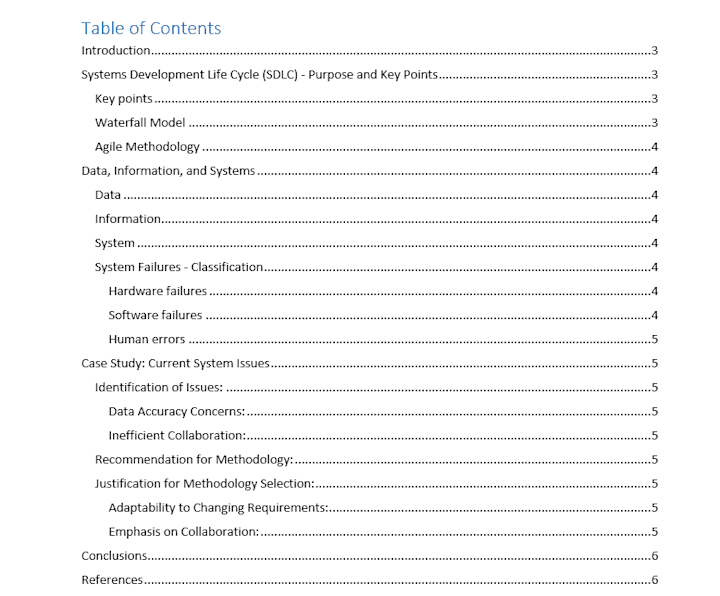 Cover image for System Development Methodologies Report