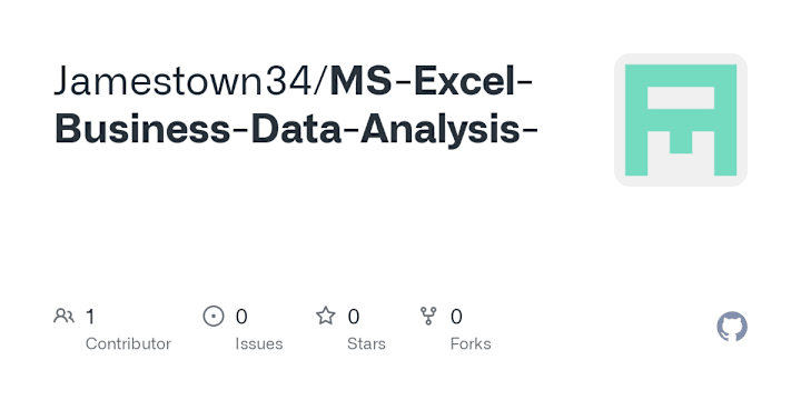 Cover image for Jamestown34/MS-Excel-Business-Data-Analysis-