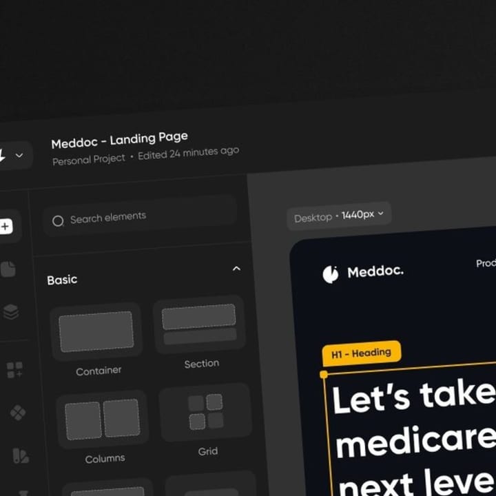 Cover image for No-Code Website Builder - User Interface Design