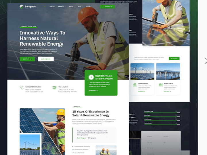 Cover image for WEBSITE - MARKETING & GRAPHIC DESIGN - GREEN ENERGY