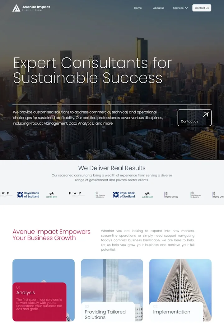 Cover image for Avenue Impact Platform Development