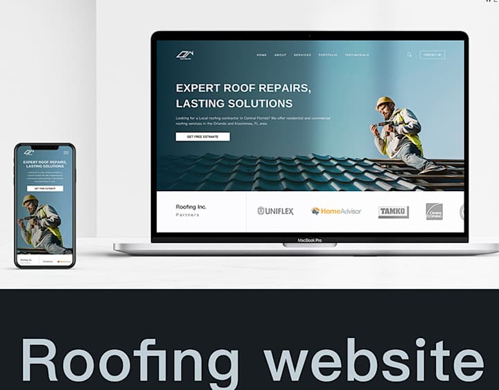 Cover image for Roofing website :: Behance