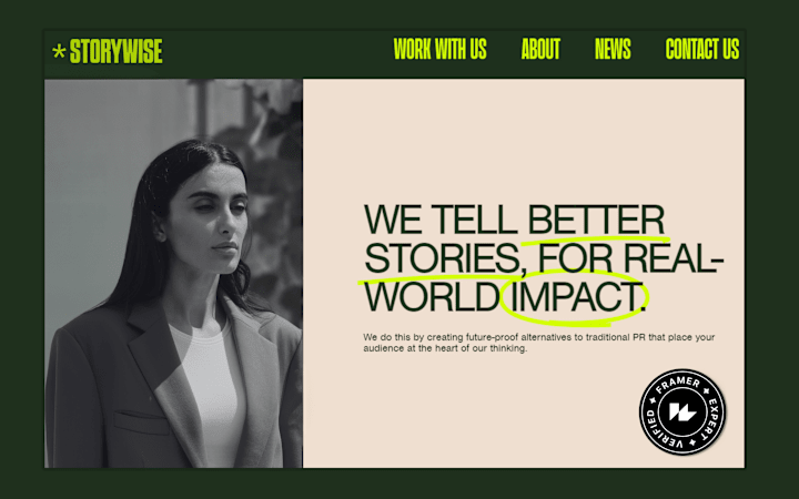 Cover image for *STORYWISE | Framer Landing Page 