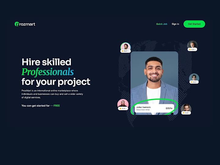 Cover image for  Proz Website development