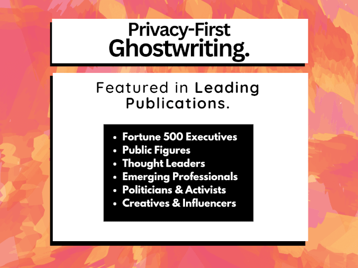 Cover image for Privacy-First Ghostwriting.