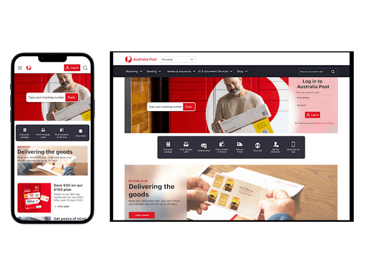 Cover image for Australia Post | Website & Mobile Redesign