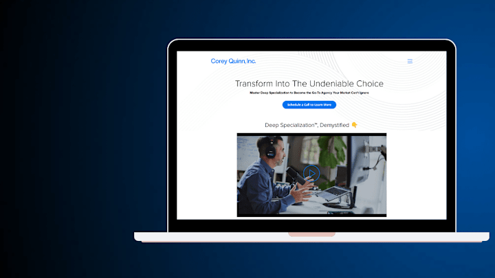 Cover image for Kajabi Sales Page Design for Corey Quinn