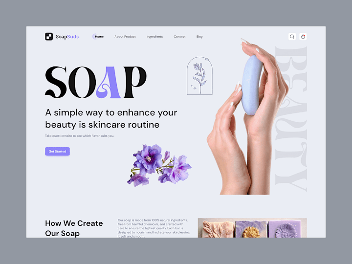 Cover image for Handmade Organic Body Soap - Landing page