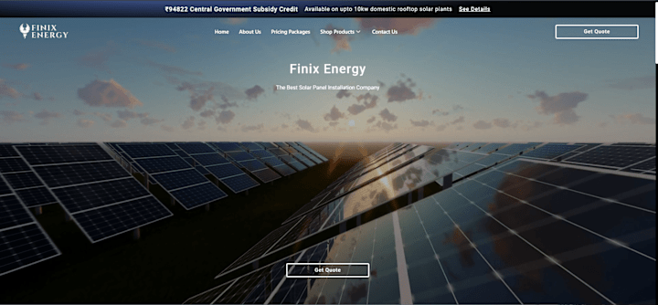 Cover image for Finix Energy | Elementor Website