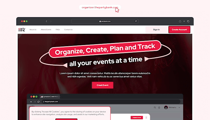 Cover image for Event Organizing Platform: MVP UIUX Design