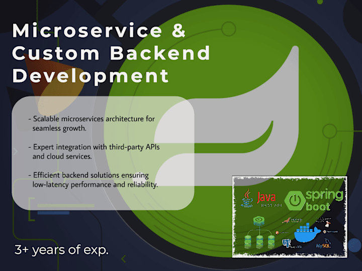 Cover image for Custom Backend Solutions & Microservices with Java/Spring Boot