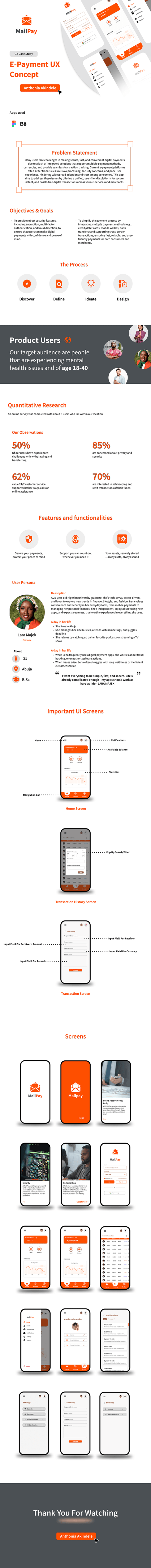 Cover image for E-Payment app UI/UX Case study