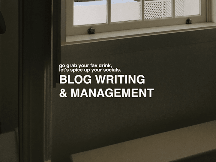 Cover image for blog writing & management