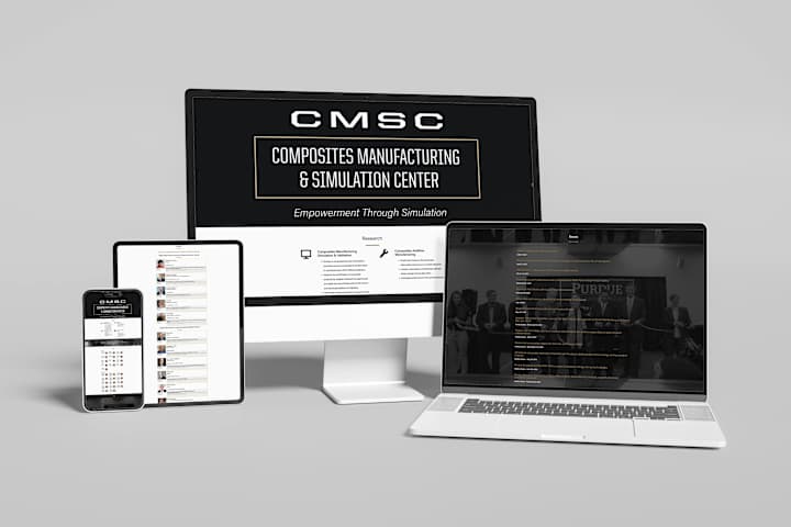 Cover image for Composites Manufacturing & Simulation Center Website & Logo