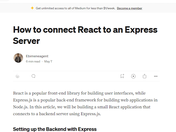 Cover image for How to connect React to an Express Server