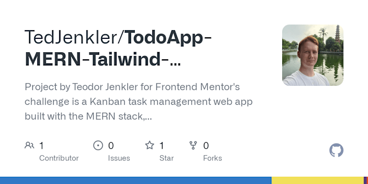 Cover image for TedJenkler/TodoApp-MERN-Tailwind-Typescript