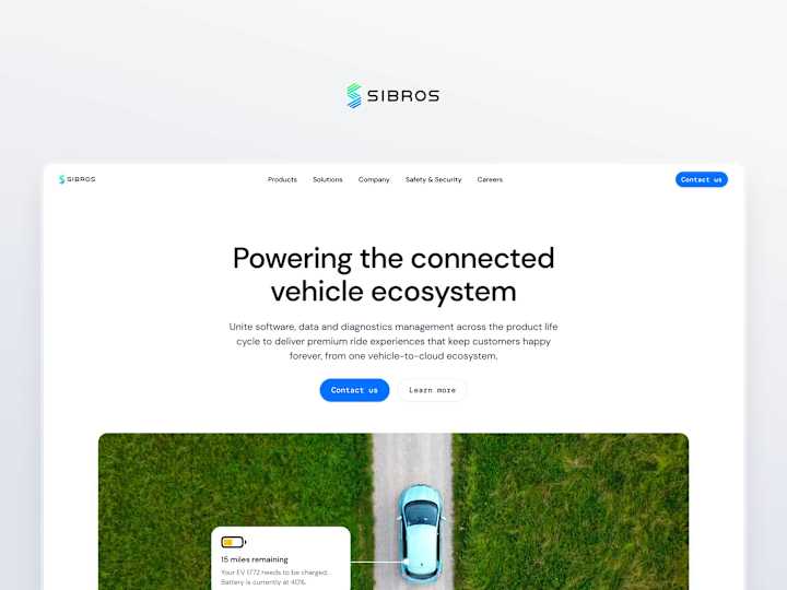 Cover image for Sibros – Web design