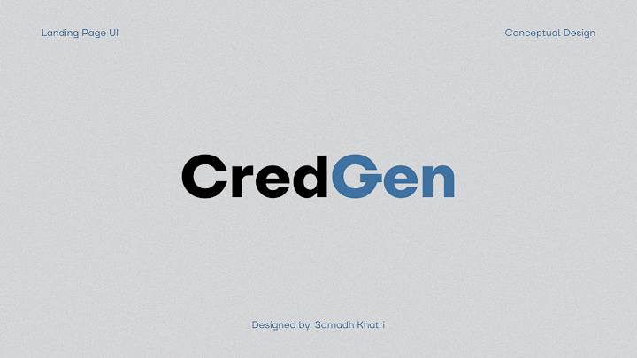 Cover image for CredGen | Website Design