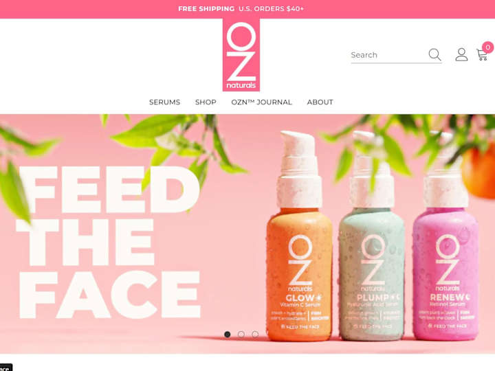 Cover image for Ecommerce Website Design | OZ Naturals Cold Processed Skincare™