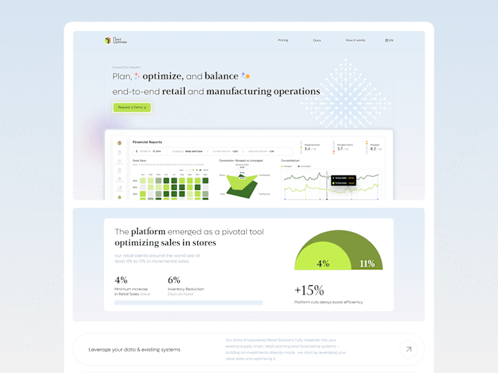 Cover image for Landing design for the AI management platform
