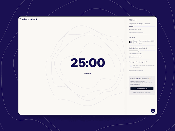 Cover image for The Focus Clock: Minimalist deep work timer (FR)