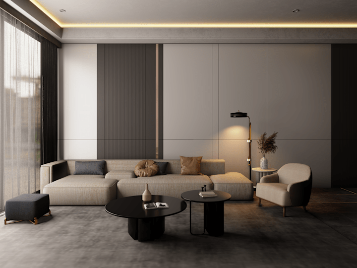 Cover image for Living room I 3d model I Interior design I Blender I Sketchup I…