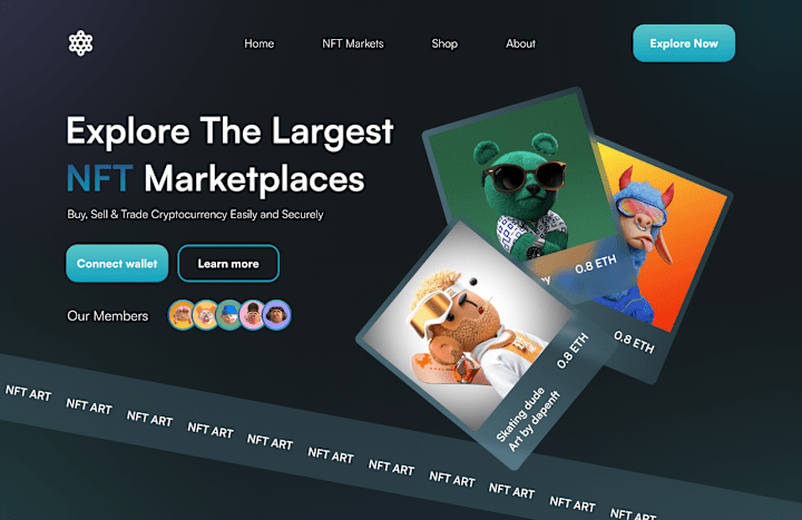 Cover image for Crypto Landing Page || UI Design