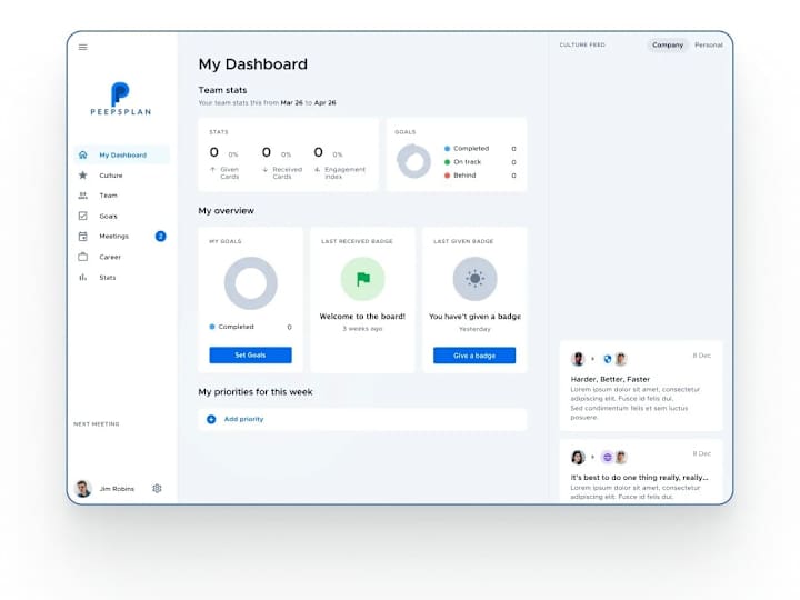 Cover image for Peepsplan: B2B HR management platform. UX/UI, React, QA