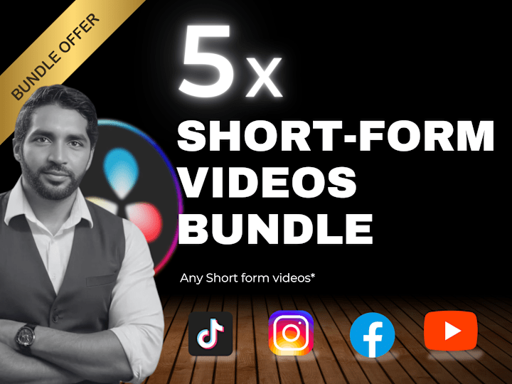 Cover image for 5 x Short form Videos Bundle - Reels/Youtube/Linkedin