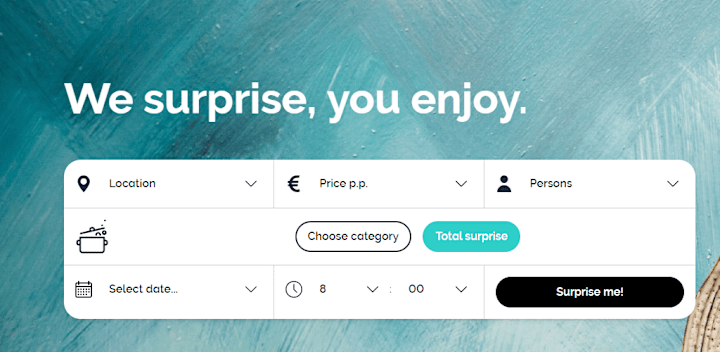 Cover image for Surprise reservation app