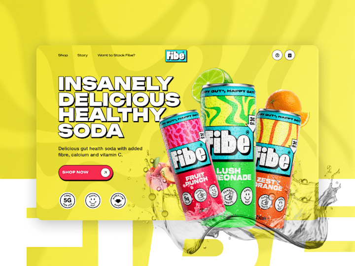 Cover image for Healthy Soda Store with Framer-Shopify Integration - DrinkFibe