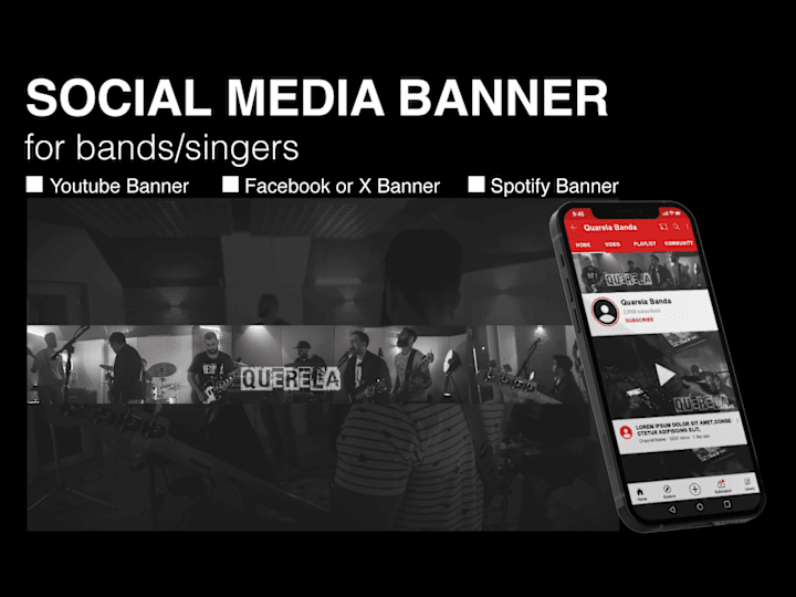 Cover image for I will design your bands Facebook, YouTube or Spotify Banner