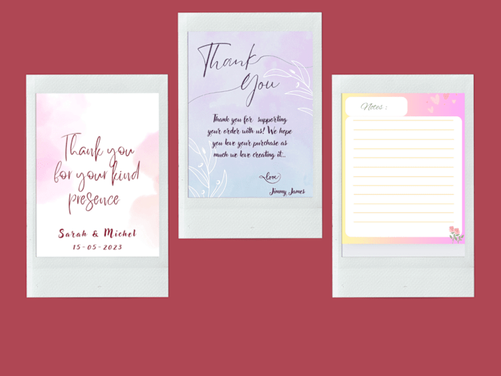 Cover image for Personalized Thank you card Design