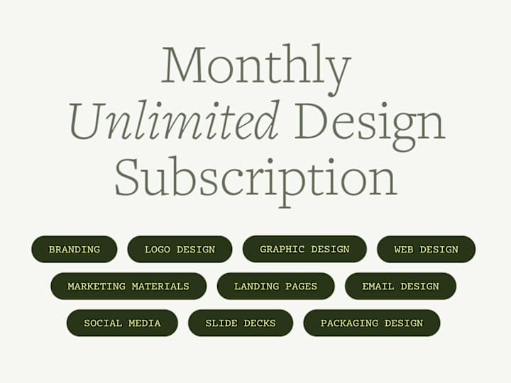 Cover image for Monthly Unlimited Design Subscription