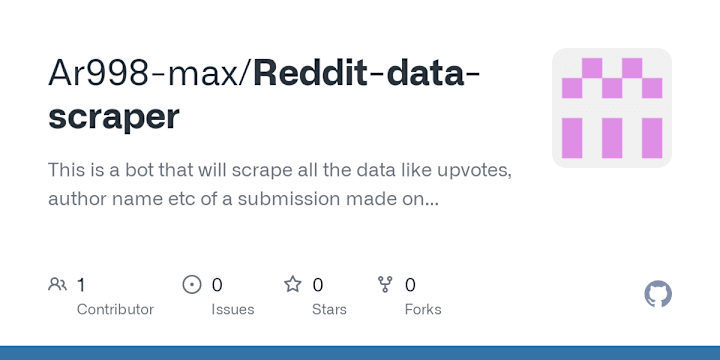 Cover image for Ar998-max/Reddit-data-scraper