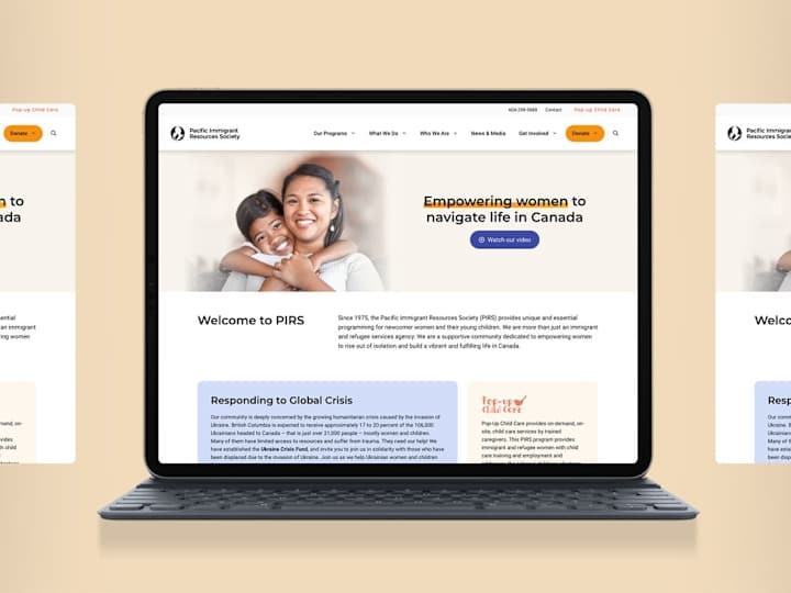 Cover image for Website for nonprofit society for immigrants