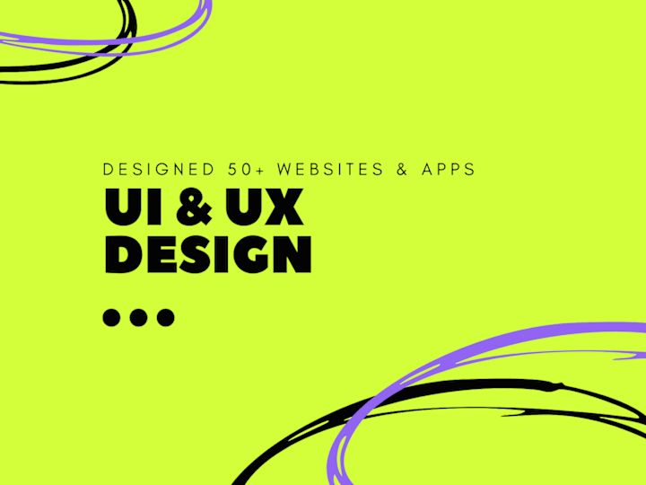 Cover image for UI / UX Design for your new website or app