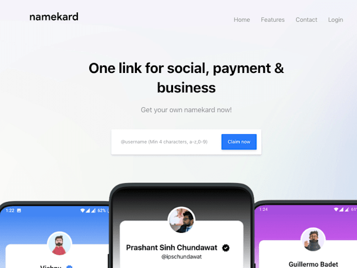 Cover image for Namekard - One link for social, payment & business.
